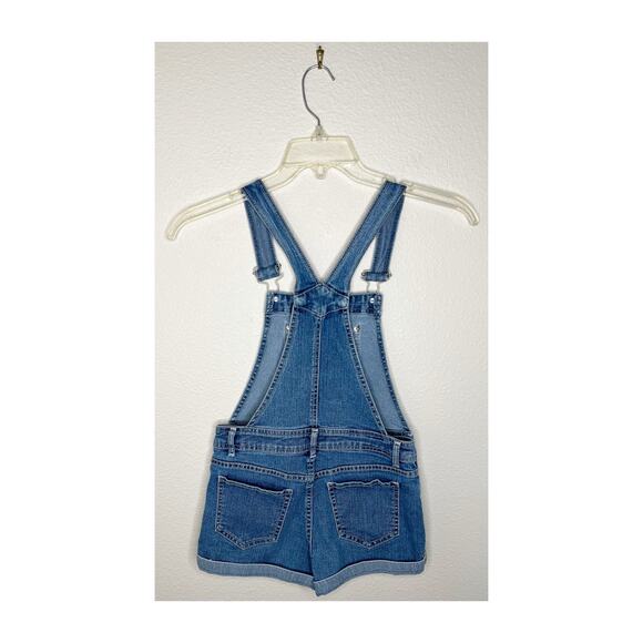 JORDACHE Girl’s White Floral Appliqué Overalls Size Large (10-12) - Picture 2 of 7